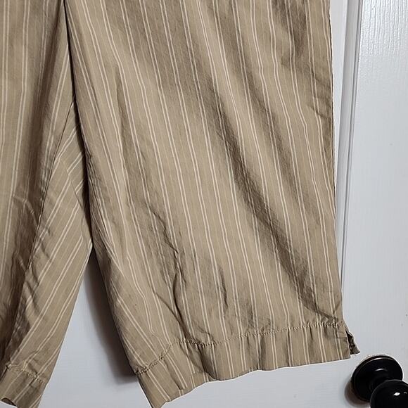 Eddie Bauer Mercer Fit Tan Striped Cotton Shorts, Size 12 - Picture 2 of 5